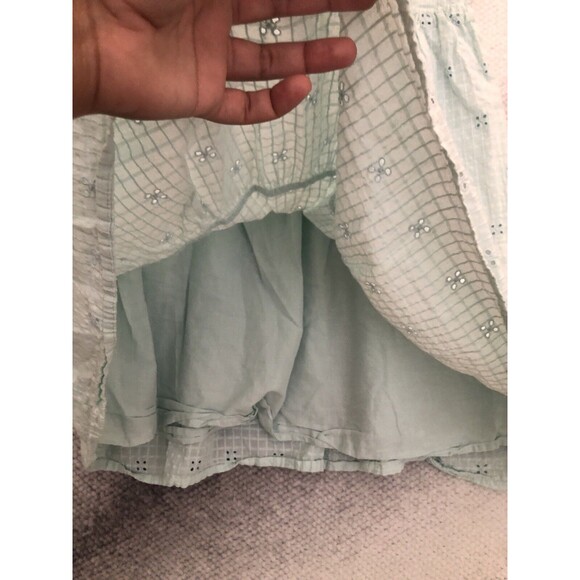 Cat & Jack Girls XL 14 Sleeveless Eyelet Dress Light Blue Cotton Summer Sundress - Picture 5 of 6